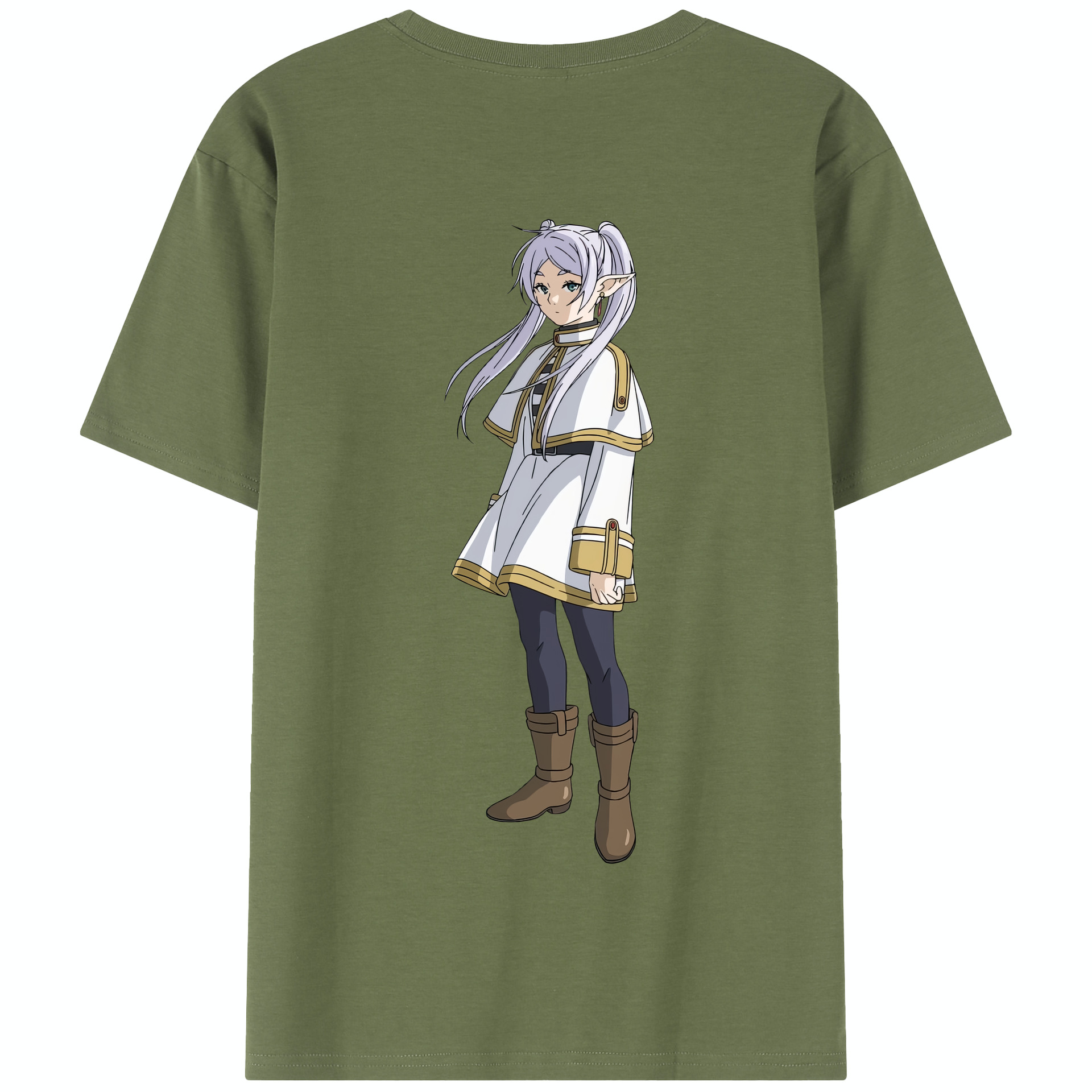 （画像用） 葬送のフリーレン Frieren 綿100％半袖Tシャツ（背面プリント）